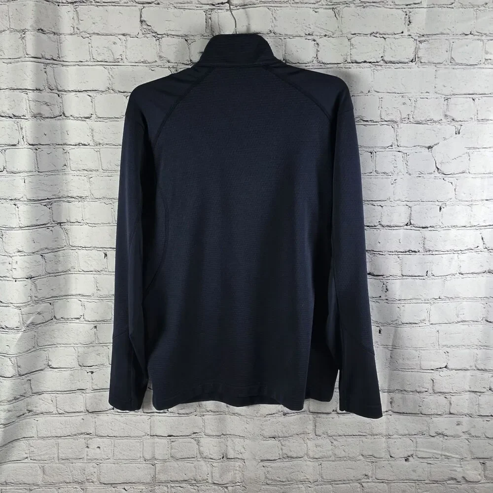 Nike Men's Medium Dark Blue 1/4 Zip Long Sleeve Golf Pullover